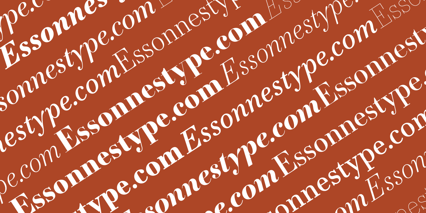 Пример шрифта Essonnes Text Italic